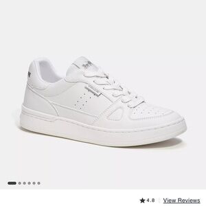 NWT- Coach White Clip Court Low Top Sneakers- size 7